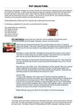 POT SELECTION