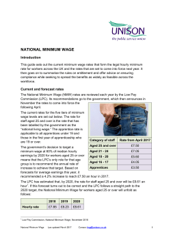 national minimum wage