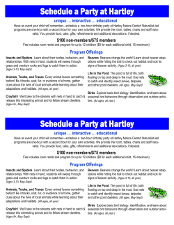 Schedule a Party at Hartley Schedule a Party at Hartley