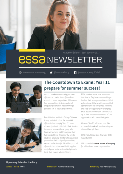 NEWSLETTER - ESSA Academy