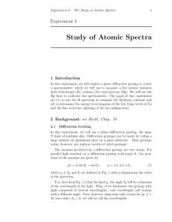 6 Atomic Spectra