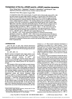 Comparison of the Ca+HF(DF)