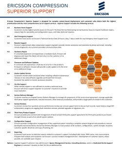 Ericsson COMPRESSION Superior support