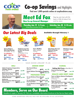 Co-op Specials Flier Jan. 19 - Co