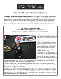 Stanley M. Zedalis Military Affiliated Student Scholarship