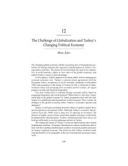 The Challenge of Globalization and Tu r k e y ` s Changing Political