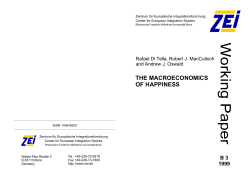 the macroeconomics of happiness