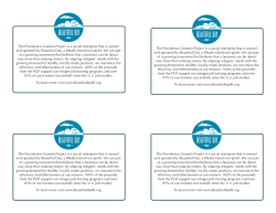 Information Card - Providence Granola Project
