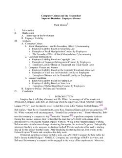 Computer Crimes and the Respondeat Superior