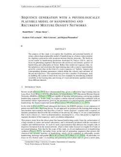 sequence generation with a physiologically