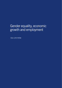 Gender equality, economic growth and employment