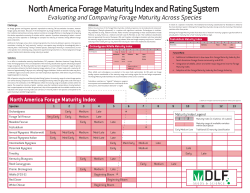 North America Forage Maturity Index and Rating System