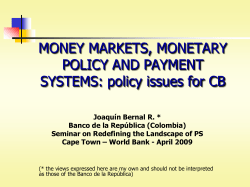 monetary policy and the payment system