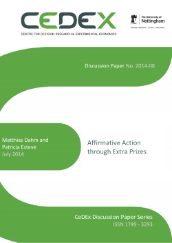 Affirmative Action through Extra Prizes