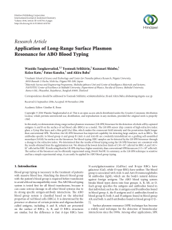 Application of long-range surface plasmon resonance for ABO blood