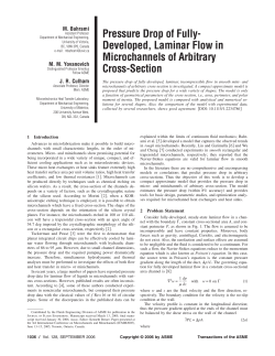 Pressure drop of laminar, fully developed flow in