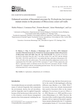 Enhanced secretion of biocontrol enzymes by Trichoderma