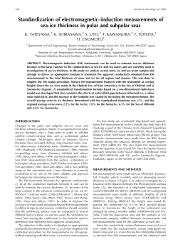 Standardization of electromagnetic&ndash;induction measurements of sea