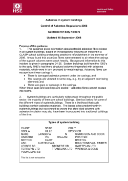 Asbestos in system buildings