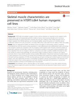 Skeletal muscle characteristics are preserved in hTERT/cdk4 human