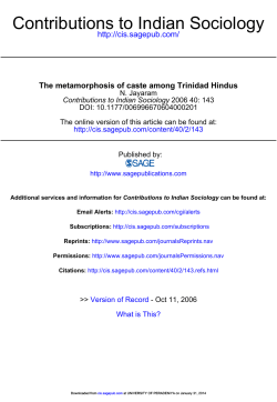 Contributions to Indian Sociology