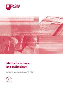 Maths for science and technology
