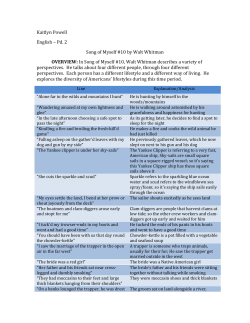 In Song of Myself #10, Walt Whitman describes a va