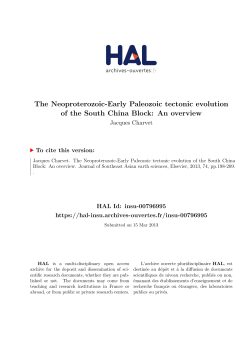 The Neoproterozoic-Early Paleozoic tectonic evolution of the