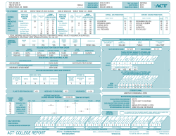 ACT College Score Report 2014&ndash;2015
