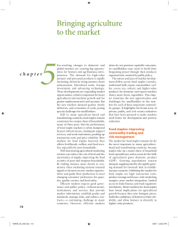 Bringing agriculture to the market