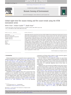 Global night-time fire season timing and fire count trends