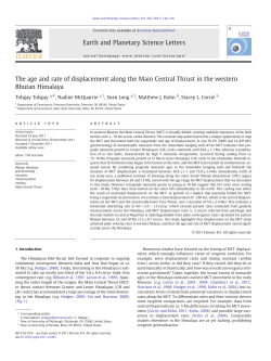 The age and rate of displacement along the Main Central Thrust in