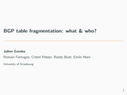 BGP table fragmentation