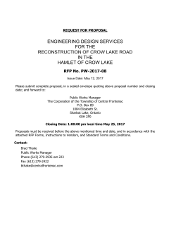 ENGINEERING DESIGN SERVICES FOR THE RECONSTRUCTION