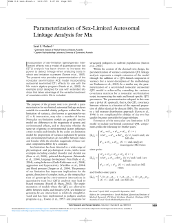 Parameterization of Sex-Limited Autosomal Linkage Analysis for Mx