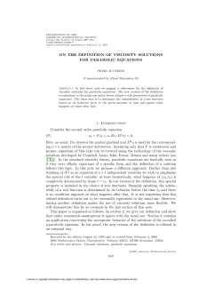 ON THE DEFINITION OF VISCOSITY SOLUTIONS FOR