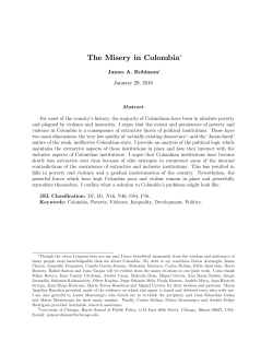 The Misery in Colombia - University of Chicago