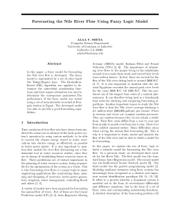 Forecasting the Nile River Flow Using Fuzzy Logic Model
