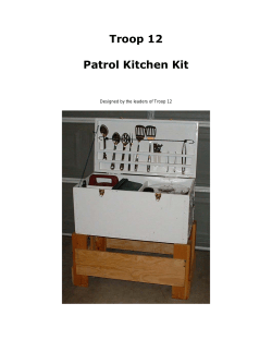 Troop 12 Patrol Kitchen Kit