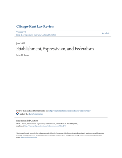 Establishment, Expressivism, and Federalism