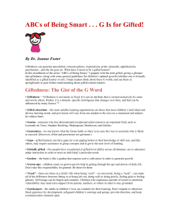 ABCs of Being Smart . . . G Is for Gifted!