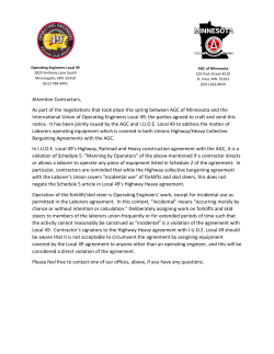 Attention Contractors, As part of the negotiations that took place this