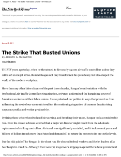 Reagan vs. Patco - The Strike That Busted Unions