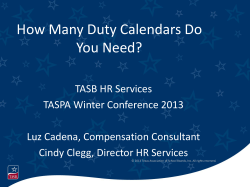 How Many Duty Calendars Do You Need?