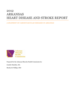 2012 ARKANSAS REPORT ON HEART ATTACK AND STROKE