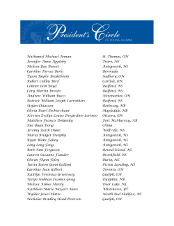 2013 - St. Francis Xavier University Alumni