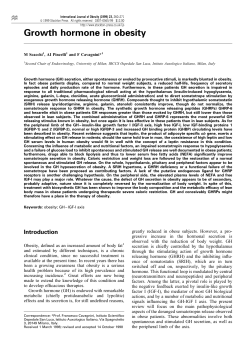 Growth hormone in obesity
