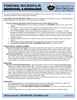 Finding Microfilm in the Library