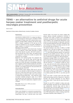 TENS - an alternative to antiviral drugs for acute herpes zoster