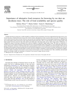 Importance of alternative food resources for browsing by roe deer on